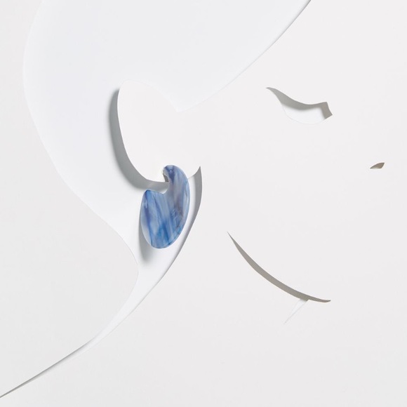 Anthropologie Acrylic Hoop Earrings - Picture 2 of 8